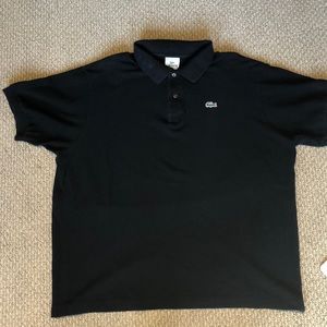 LACOSTE black short sleeve polo